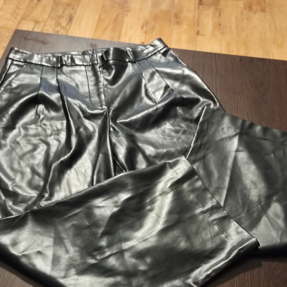 Women's Black Leather Pants